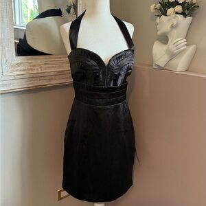 Arden B. Size 8 Black Elegant Party Halter Bodycon Dress